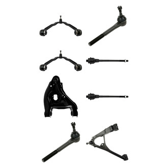 TRQ® - Front Lower and Upper Control Arm with Ball Joint and Tie Rod End Kit