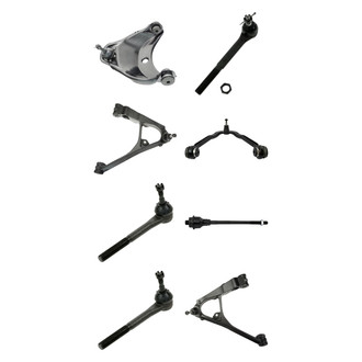 TRQ® - Front Lower and Upper Control Arm with Ball Joint and Tie Rod End Kit