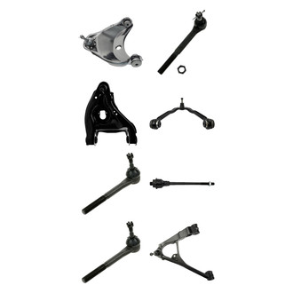 TRQ® - Front Lower and Upper Control Arm with Ball Joint and Tie Rod End Kit