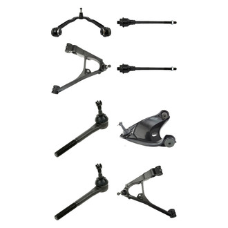 TRQ® - Front Lower and Upper Control Arm with Ball Joint and Tie Rod End Kit