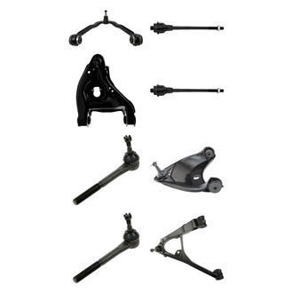 TRQ® - Front Lower and Upper Control Arm with Ball Joint and Tie Rod End Kit