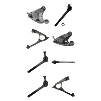 TRQ® - Front Lower and Upper Control Arm with Ball Joint and Tie Rod End Kit
