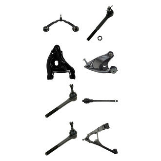 TRQ® - Front Lower and Upper Control Arm with Ball Joint and Tie Rod End Kit