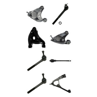TRQ® - Front Lower and Upper Control Arm with Ball Joint and Tie Rod End Kit