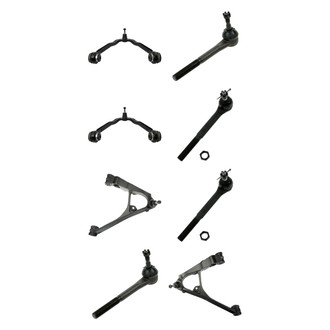 TRQ® - Front Lower and Upper Control Arm with Ball Joint and Tie Rod End Kit
