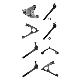 TRQ® - Front Lower and Upper Control Arm with Ball Joint and Tie Rod End Kit