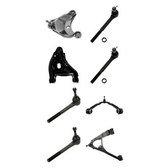 TRQ® - Front Lower and Upper Control Arm with Ball Joint and Tie Rod End Kit