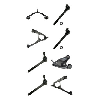TRQ® - Front Lower and Upper Control Arm with Ball Joint and Tie Rod End Kit