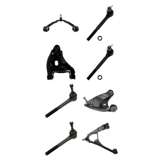 TRQ® - Front Lower and Upper Control Arm with Ball Joint and Tie Rod End Kit