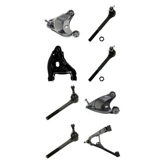 TRQ® - Front Lower and Upper Control Arm with Ball Joint and Tie Rod End Kit