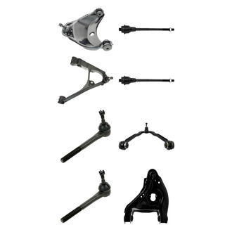 TRQ® - Front Lower and Upper Control Arm with Ball Joint and Tie Rod End Kit