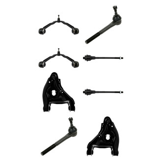 TRQ® - Front Lower and Upper Control Arm with Ball Joint and Tie Rod End Kit