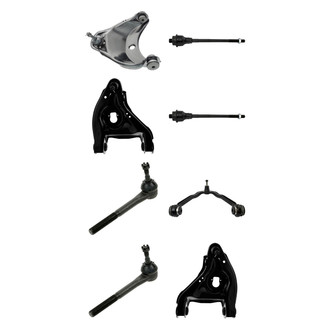 TRQ® - Front Lower and Upper Control Arm with Ball Joint and Tie Rod End Kit
