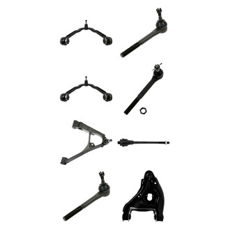 TRQ® - Front Lower and Upper Control Arm with Ball Joint and Tie Rod End Kit