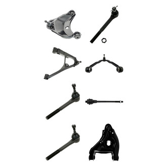 TRQ® - Front Lower and Upper Control Arm with Ball Joint and Tie Rod End Kit