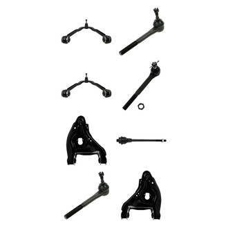 TRQ® - Front Lower and Upper Control Arm with Ball Joint and Tie Rod End Kit