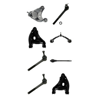 TRQ® - Front Lower and Upper Control Arm with Ball Joint and Tie Rod End Kit