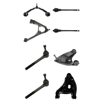 TRQ® - Front Lower and Upper Control Arm with Ball Joint and Tie Rod End Kit
