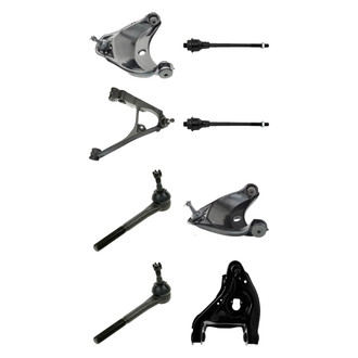TRQ® - Front Lower and Upper Control Arm with Ball Joint and Tie Rod End Kit