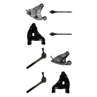 TRQ® - Front Lower and Upper Control Arm with Ball Joint and Tie Rod End Kit