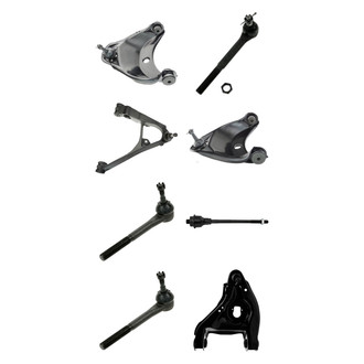 TRQ® - Front Lower and Upper Control Arm with Ball Joint and Tie Rod End Kit