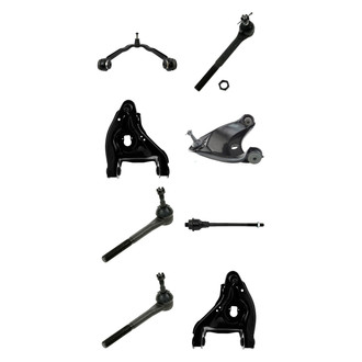 TRQ® - Front Lower and Upper Control Arm with Ball Joint and Tie Rod End Kit
