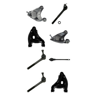 TRQ® - Front Lower and Upper Control Arm with Ball Joint and Tie Rod End Kit
