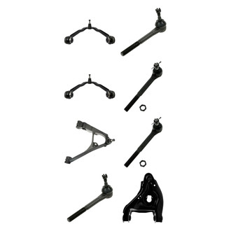 TRQ® - Front Lower and Upper Control Arm with Ball Joint and Tie Rod End Kit