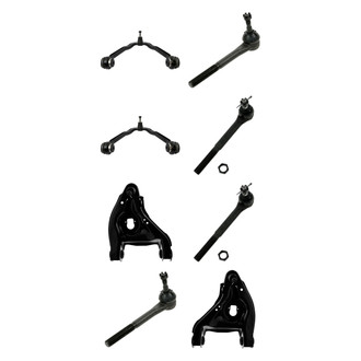 TRQ® - Front Lower and Upper Control Arm with Ball Joint and Tie Rod End Kit