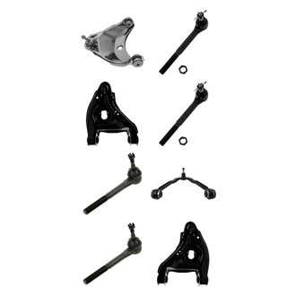 TRQ® - Front Lower and Upper Control Arm with Ball Joint and Tie Rod End Kit