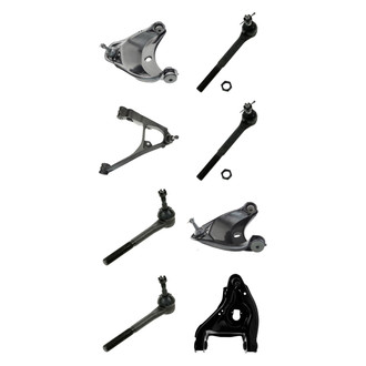 TRQ® - Front Lower and Upper Control Arm with Ball Joint and Tie Rod End Kit