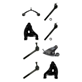 TRQ® - Front Lower and Upper Control Arm with Ball Joint and Tie Rod End Kit