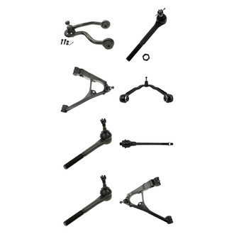 TRQ® - Front Lower and Upper Control Arm with Ball Joint and Tie Rod End Kit