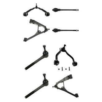 TRQ® - Front Lower and Upper Control Arm with Ball Joint and Tie Rod End Kit
