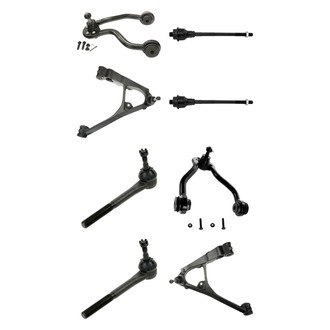 TRQ® - Front Lower and Upper Control Arm with Ball Joint and Tie Rod End Kit