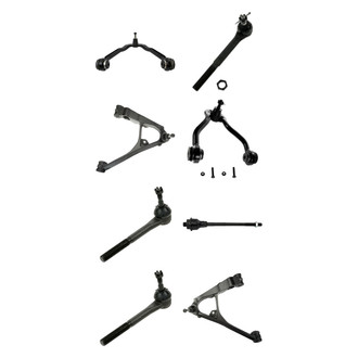 TRQ® - Front Lower and Upper Control Arm with Ball Joint and Tie Rod End Kit