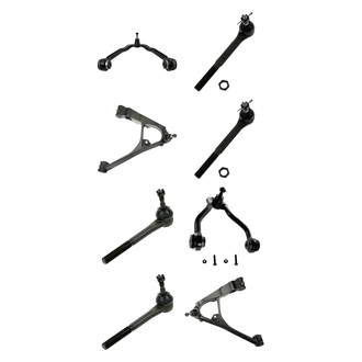 TRQ® - Front Lower and Upper Control Arm with Ball Joint and Tie Rod End Kit
