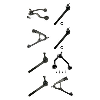 TRQ® - Front Lower and Upper Control Arm with Ball Joint and Tie Rod End Kit