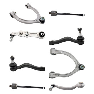 TRQ® - Front Lower and Upper Control Arm with Ball Joint and Tie Rod End Kit