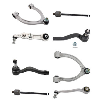 TRQ® - Front Lower and Upper Control Arm with Ball Joint and Tie Rod End Kit