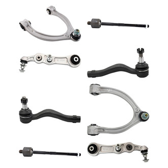 TRQ® - Front Lower and Upper Control Arm with Ball Joint and Tie Rod End Kit