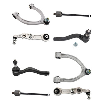 TRQ® - Front Lower and Upper Control Arm with Ball Joint and Tie Rod End Kit