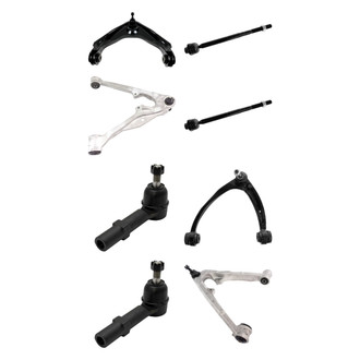 TRQ® - Front Lower and Upper Control Arm with Ball Joint and Tie Rod End Kit