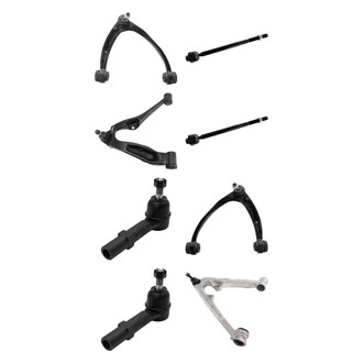 TRQ® - Front Lower and Upper Control Arm with Ball Joint and Tie Rod End Kit
