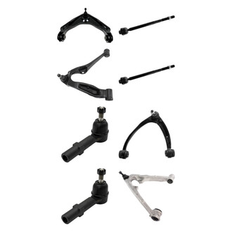 TRQ® - Front Lower and Upper Control Arm with Ball Joint and Tie Rod End Kit