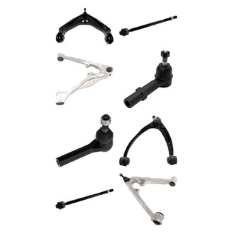 TRQ® - Front Lower and Upper Control Arm with Ball Joint and Tie Rod End Kit