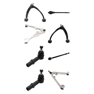 TRQ® - Front Lower and Upper Control Arm with Ball Joint and Tie Rod End Kit