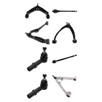 TRQ® - Front Lower and Upper Control Arm with Ball Joint and Tie Rod End Kit