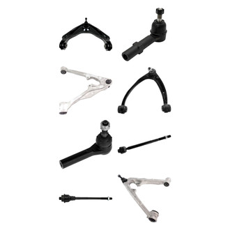 TRQ® - Front Lower and Upper Control Arm with Ball Joint and Tie Rod End Kit