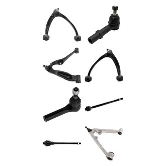 TRQ® - Front Lower and Upper Control Arm with Ball Joint and Tie Rod End Kit